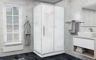 Душевой уголок AvaCan FС 140-160 + SС 100 MT хром